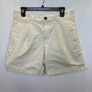 Everlane Shorts‎ Light Khaki Chino Retro Mom Style High Waist Pleated  Sz 8